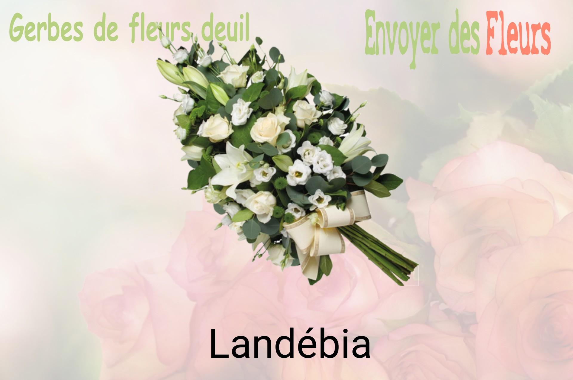 Gerbe de fleurs de deuil livrée à Landébia
